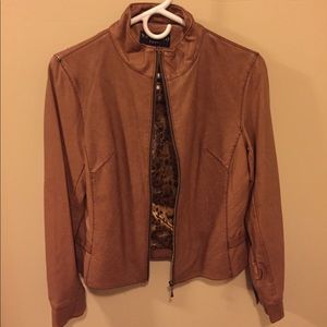 Saguaro camel leather jacket size small new